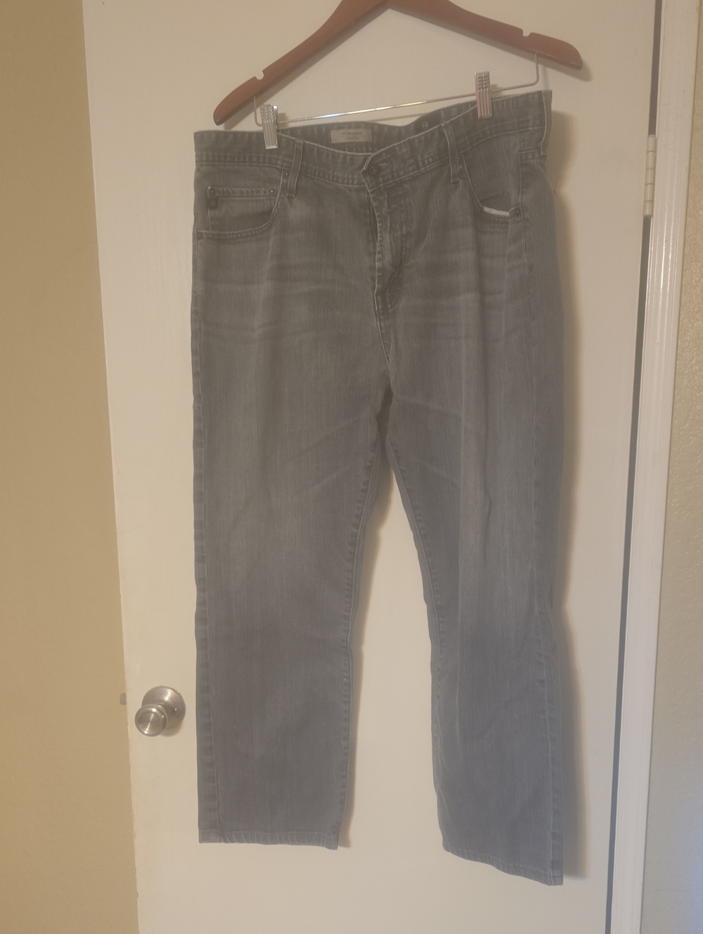 Adriano Goldschmied Men's Gray Straight-Leg Jeans 38x34